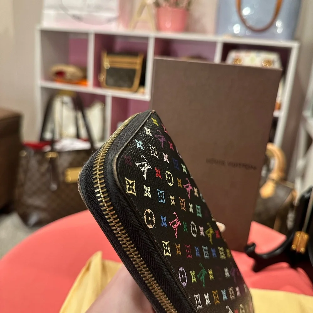 Louis Vuitton Multicolor Zippy Wallet Pink